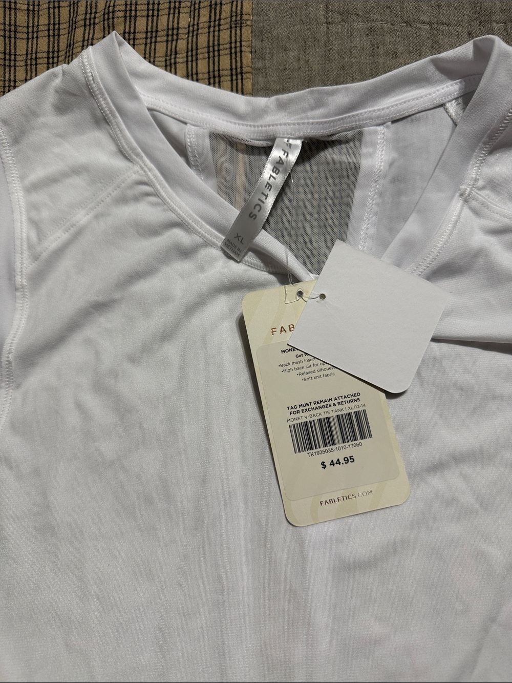 Fabletics White Performance Muscle Tank - Picture 3 of 5